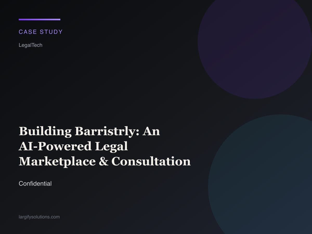 Barristrly website delivered by Largify