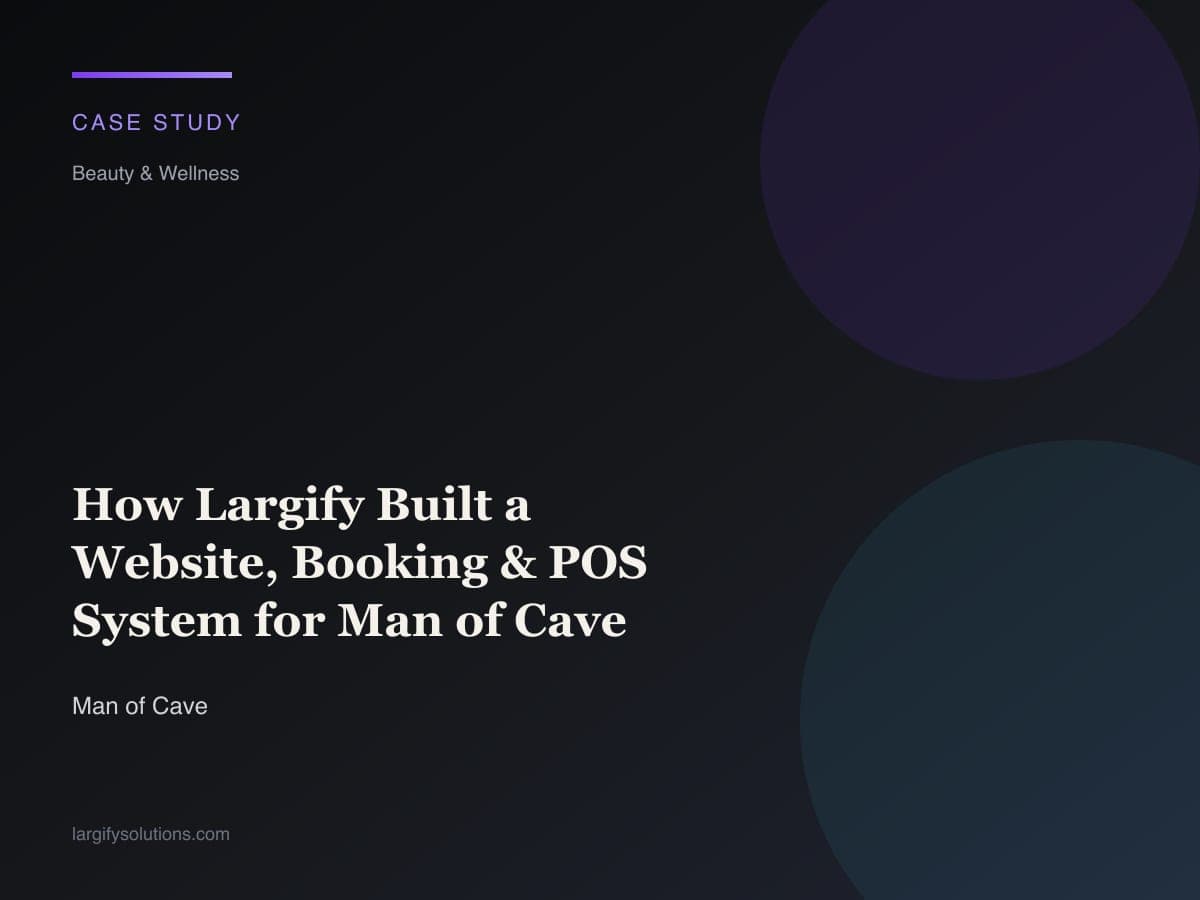 Man of Cave website delivered by Largify